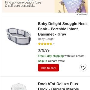 Portable infant bassinet